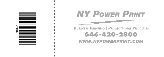 Budget Black And White Raffle Ticket 0007 Product Back