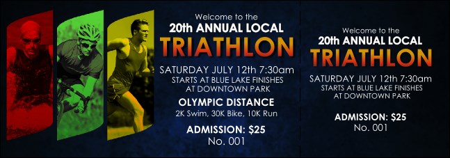 Triathlon Event Ticket Product Front