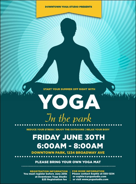 Yoga Meditation Flyer Product Front