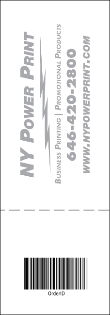 Blue Flower Event Ticket Product Back