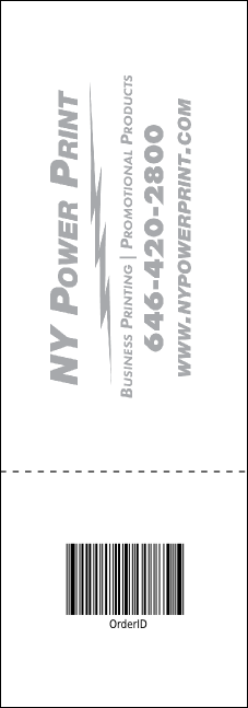 Blue Flower Raffle Ticket Product Back