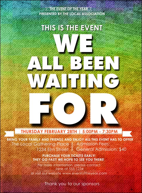 Rainbow Invitation Product Front