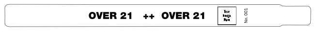 Over 21 Vinyl Wristband Product Front