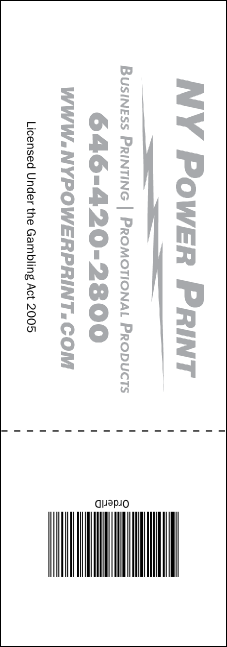 Medieval Banquet Raffle Ticket Product Back