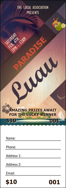 Paradise Raffle Ticket Product Front