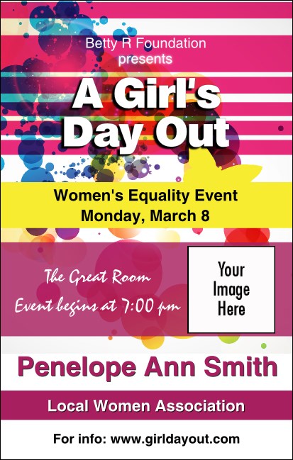 Women's Expo Abstract VIP Event Badge Medium Product Front