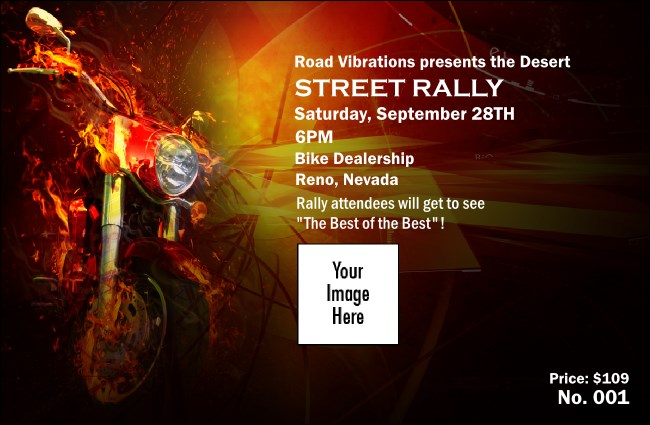 Motorcycle Drink Ticket Product Front