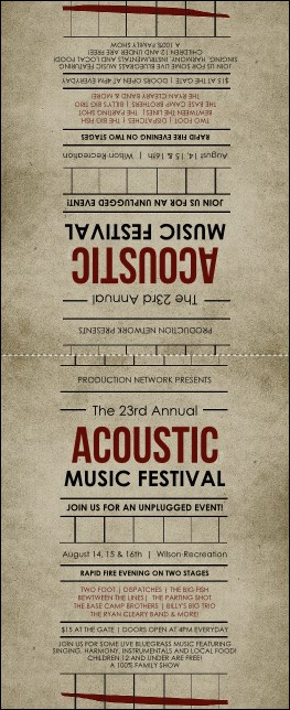 Acoustic Strings Table Tent Product Front