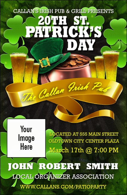 St. Patrick's Day Party VIP Event Badge Small Product Front