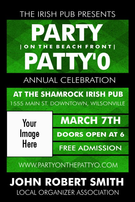 St Patricks Day  Plaid Economy Event Badge