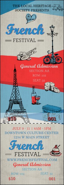 French Reserved Event Ticket