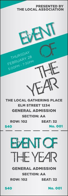 All Purpose Modern Reserved Event Ticket Product Front