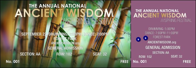 Bamboo Reserved Event Ticket