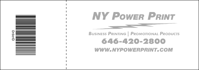 All Purpose Chalkboard Black and White Event Ticket Product Back