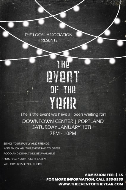 All Purpose Chalkboard Black and White Poster Product Front