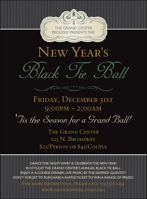 Classic Black Pinstripe Flyer Product Front