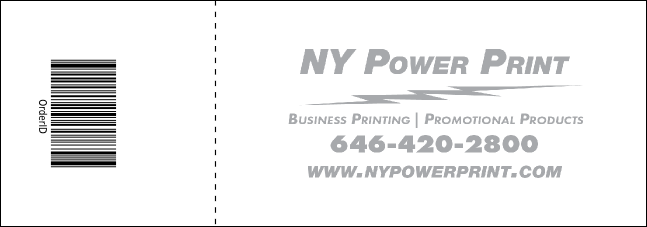 Freestyle Raffle Ticket Product Back