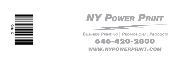 Green Glitter Event Ticket Product Back