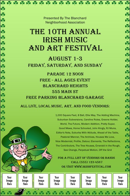 St Patrick's Day Colored Poster