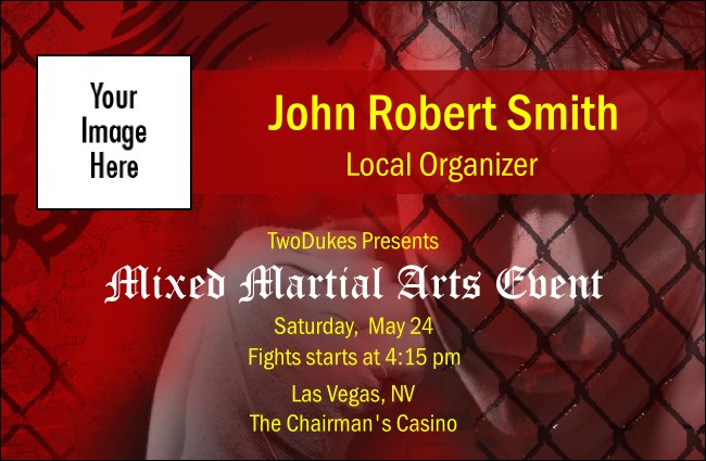 Mixed Martial Art VIP Event Badge Small