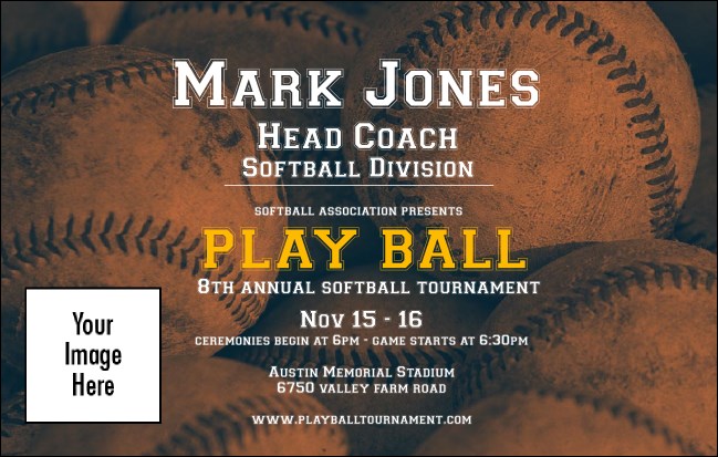 Softball Brown VIP Event Badge Medium