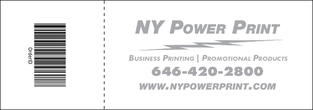 Softball Brown Raffle Ticket Product Back