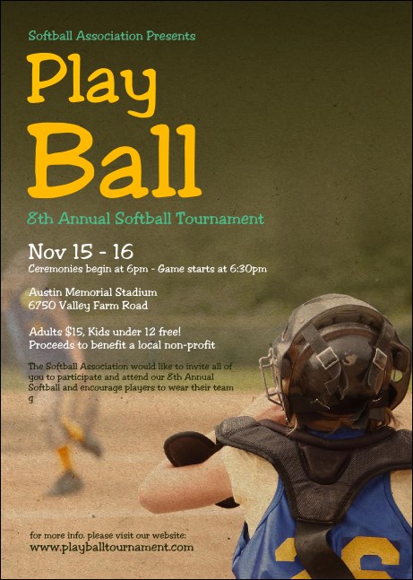 Youth Softball Club Flyer
