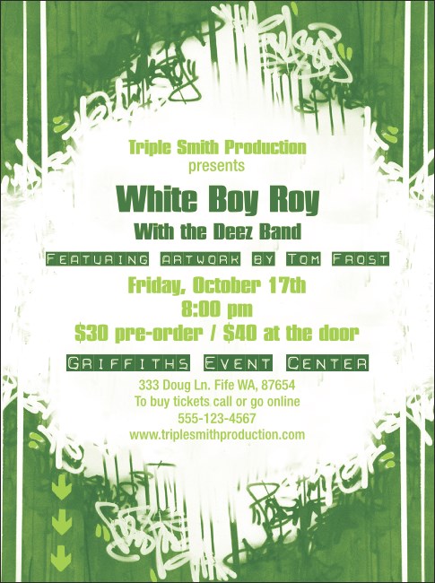 Hip Hop Green Flyer Product Front