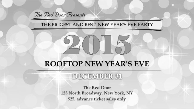 Silver Glitter Facebook Event Cover