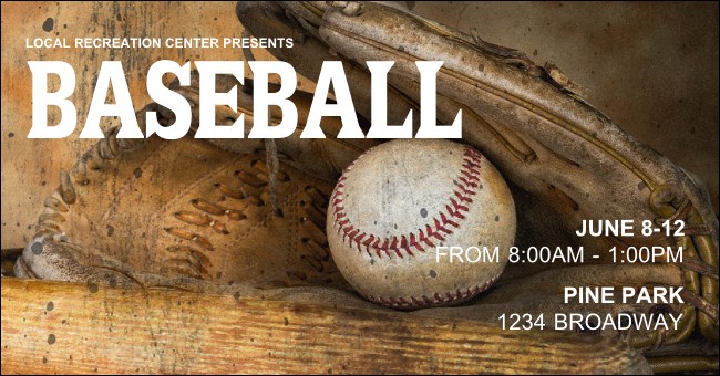 Baseball Camp Facebook Ad