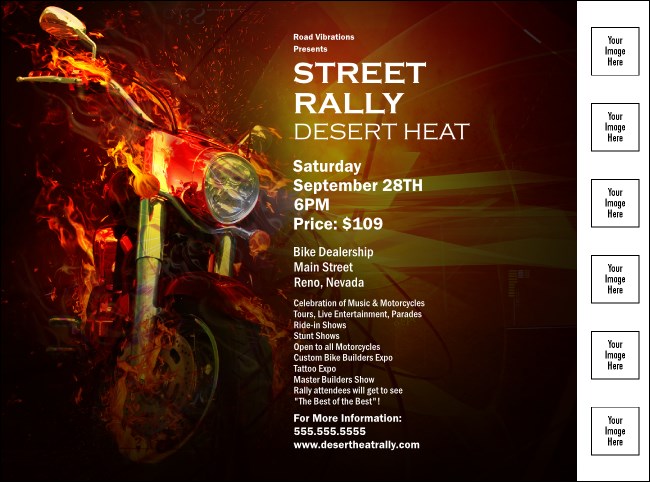 Motorcycle Flyer Product Front