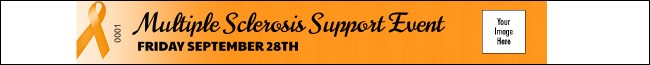 Orange Ribbon Premium Synthetic Wristband