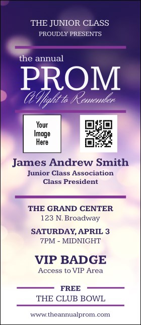 Abstract Lights VIP Event Badge Large