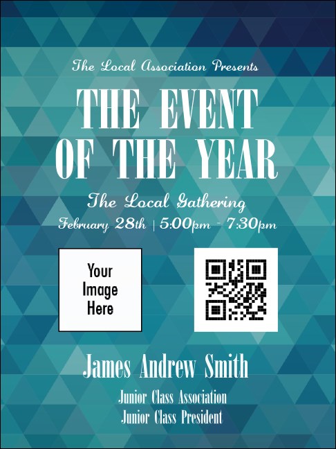 All Purpose Blue Economy Event Badge Product Front