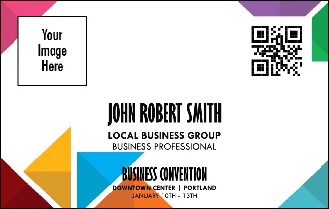 Conference Series: All Purpose Triangles VIP Event Badge Medium Product Front