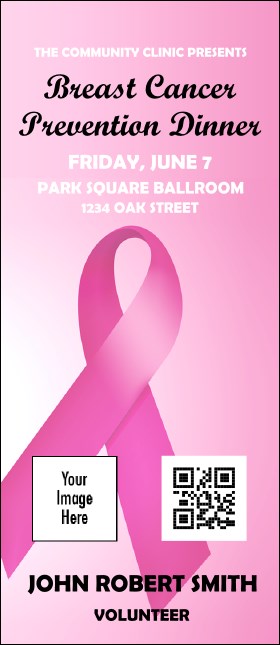 Pink Ribbon VIP Event Badge Large VIP Event Badge Large Product Front