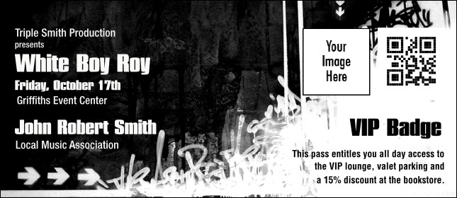 Hip Hop BW VIP Event Badge Large Product Front