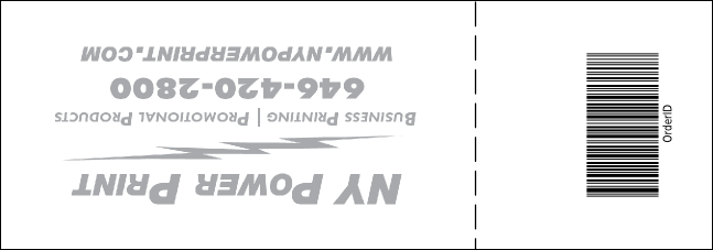 Oregon Event Ticket Product Back