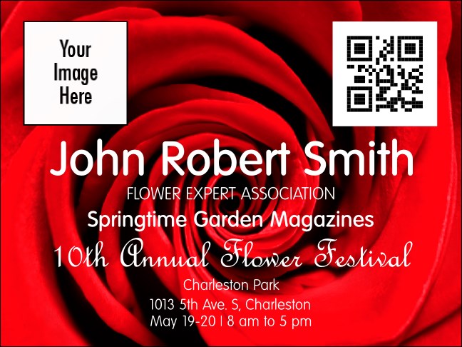 Red Rose Economy Event Badge Product Front