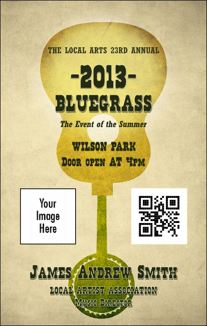 Banjo and  Guitar VIP Event Badge Medium Product Front