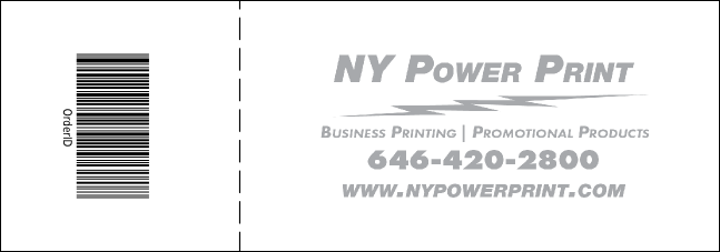 New York Red and Orange General Admission Ticket 001 Product Back