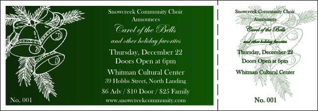 Christmas Bells General Admission Ticket 001 Product Front