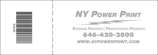 Winter General Admission Ticket with a full bleed Product Back