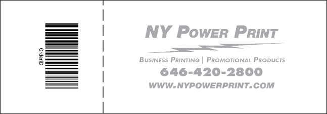 Blue Skies Raffle Ticket Product Back