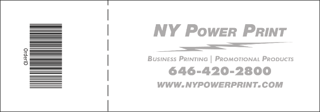 Hollywood General Admission Ticket with stub (Black and white) Product Back