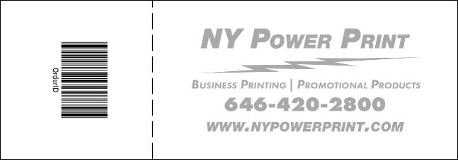 Dual Logo Cash Prize Raffle Ticket Product Back