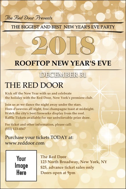 Gold Glitter Poster Product Front