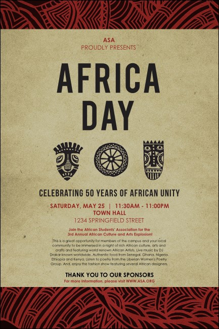 African Theme Poster Product Front