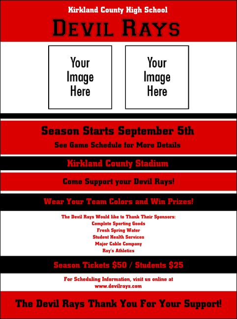 Sports Flyer 002 in Red and Black
