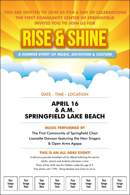 Sunrise Clouds Logo Poster Product Front